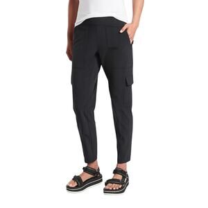 Athleta Chelsea Cargo Pants Women’s 8 Black Zip Pockets